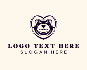 Animal Shelter - Bear Heart Stuffed Animal logo design