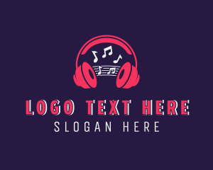 Concert - Headphones Music DJ logo design