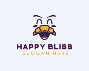 Happy Croissant Bake logo design