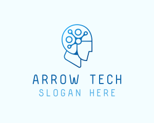 AI Tech Brain logo design