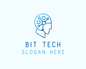 AI Tech Brain logo design