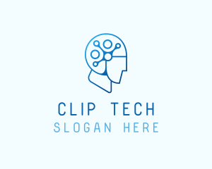 AI Tech Brain logo design