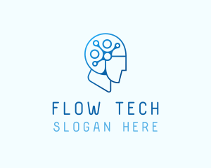 AI Tech Brain logo design