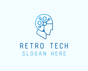 AI Tech Brain logo design