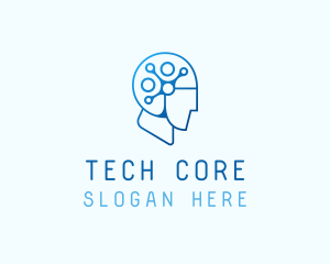 AI Tech Brain logo design