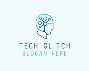 AI Tech Brain logo design