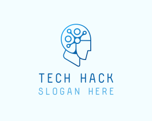 AI Tech Brain logo design