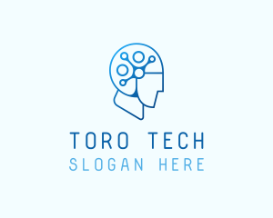 AI Tech Brain logo design