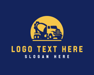 Truck - Construction Cement Mixer logo design