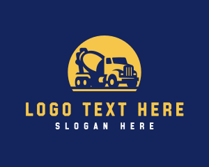 Construction Cement Mixer Logo