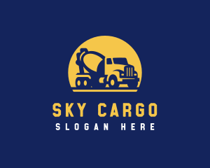 Construction Cement Mixer logo design