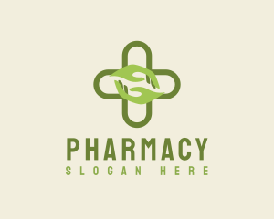 Green Chemist Pharmacy Cross logo design