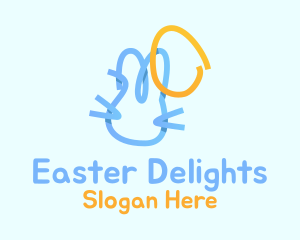 Easter - Rabbit Easter Egg logo design