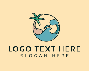 Sea - Beach Island Waves logo design