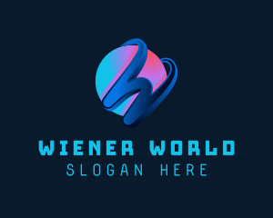 3D World Sphere logo design