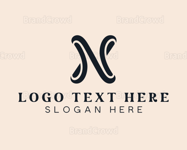 Creative Design Studio Letter N Logo