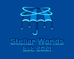 Orbital Umbrella  Star  logo design