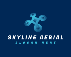 Aerial - Drone Aerial Spinner logo design