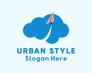 Paper Plane Cloud Logo