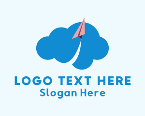 Paper Plane Cloud Logo