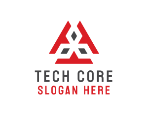 Tech Cyber Diamond Symbol logo design