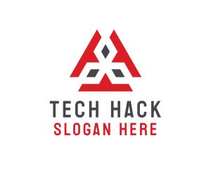 Tech Cyber Diamond Symbol logo design