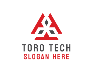 Tech Cyber Diamond Symbol logo design