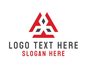 Triangle - Tech Cyber Diamond Symbol logo design
