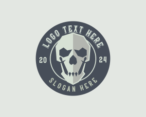 Knives - Skull Army Weapon logo design