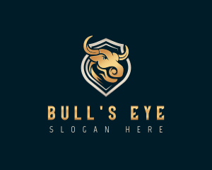 Premium Bull Shield logo design