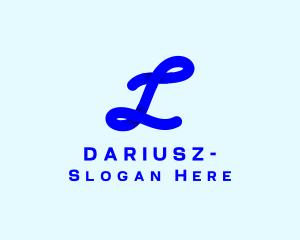 Simple Cursive Letter L Logo