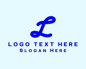 Simple Cursive Letter L Logo