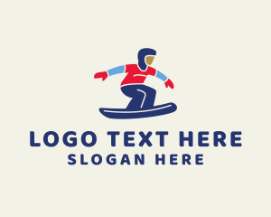 Skiing - Winter Ski Athlete logo design
