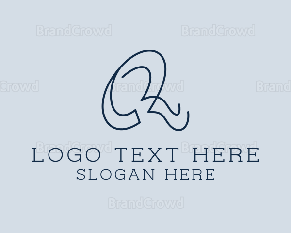Creative Script Letter Q Logo