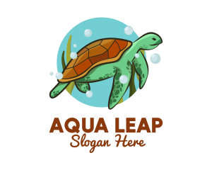 Wild Sea Turtle logo design