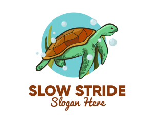 Wild Sea Turtle logo design