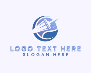 Clean - Squeegee Janitorial Cleaning logo design