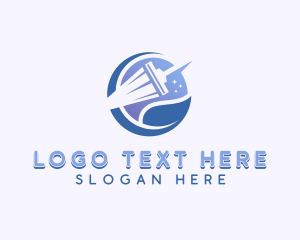 Deep Clean - Squeegee Janitorial Cleaning logo design