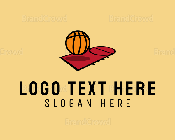 Sports Basketball Court Logo