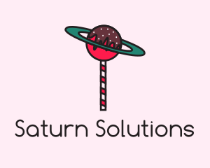 Saturn - Sweet Lollipop Orbit logo design