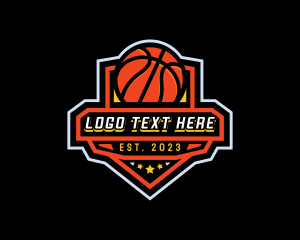 Hoops - Basketball League Tournament logo design