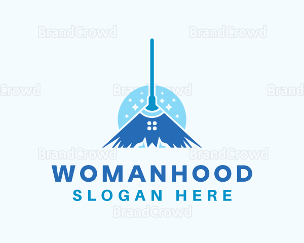 Blue Broom Housekeeper Logo