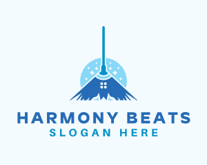 Broom - Blue Broom Housekeeper logo design