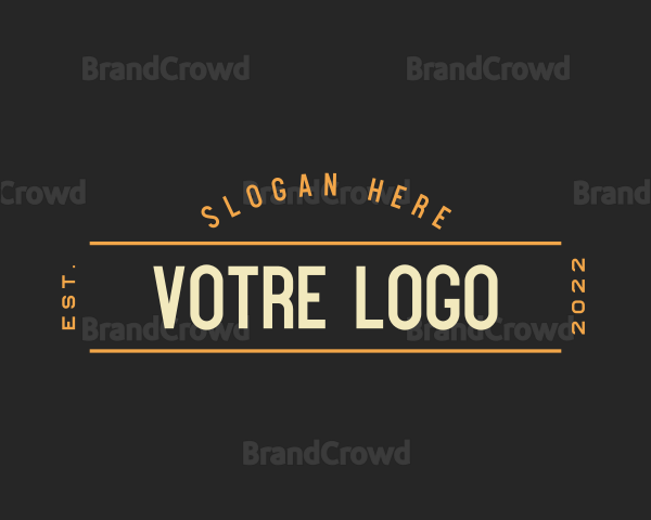 Retro Hipster Business Logo