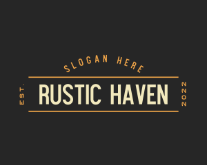 Retro Hipster Business logo design