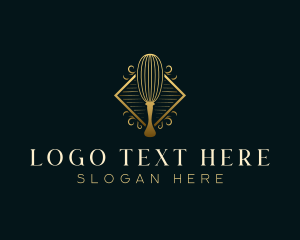 Bake - Elegant Baking Whisk logo design