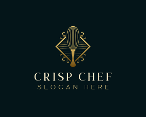 Elegant Baking Whisk logo design