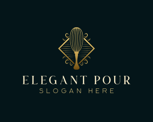 Elegant Baking Whisk logo design