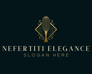 Elegant Baking Whisk logo design