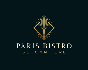 Elegant Baking Whisk logo design